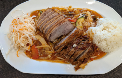 Roast Duck With Chop Suey